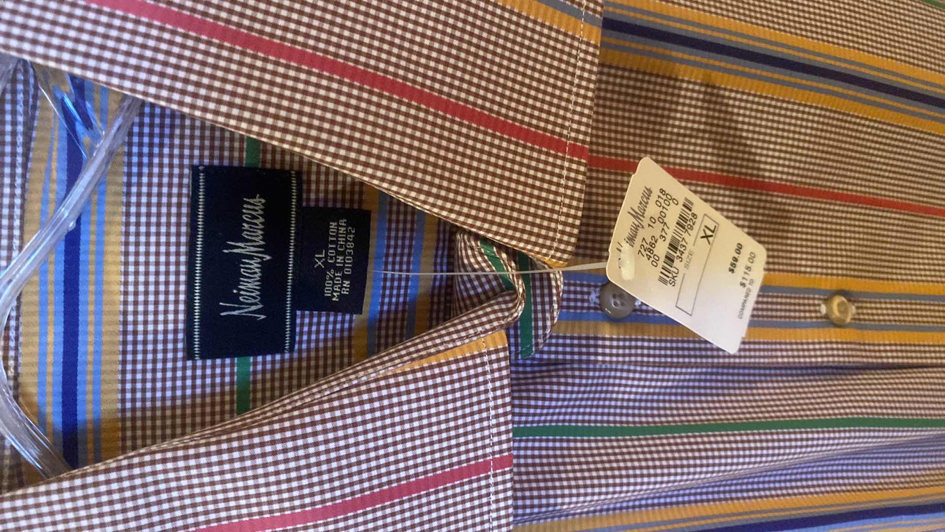 Photo 1 of 10- DESIGNER LONG SLEEVE DRESS SHIRTS SIZE 17, 17 1/2 & X LARGE (SOME WITH TAGS)