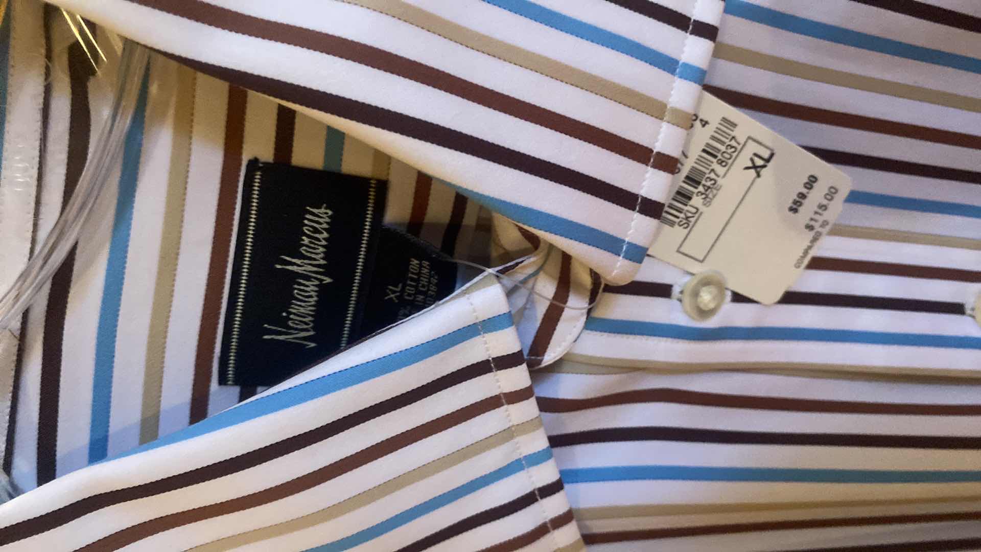 Photo 1 of 10- DESIGNER LONG SLEEVE DRESS SHIRTS SIZE 17, 17 1/2 & X LARGE (SOME WITH TAGS)