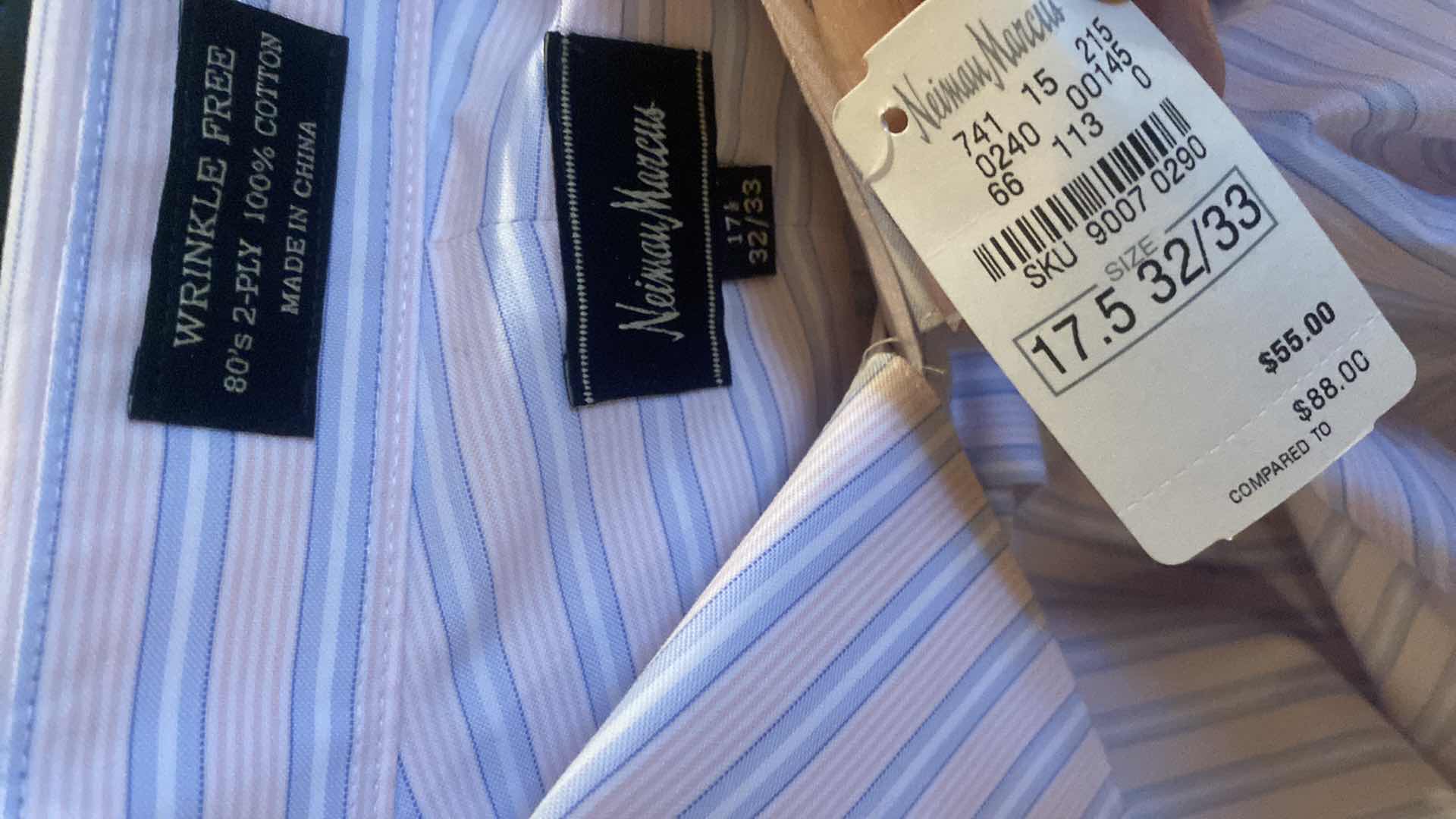 Photo 1 of 10- DESIGNER LONG SLEEVE DRESS SHIRTS SIZE 17, 17 1/2 & X LARGE (SOME WITH TAGS)