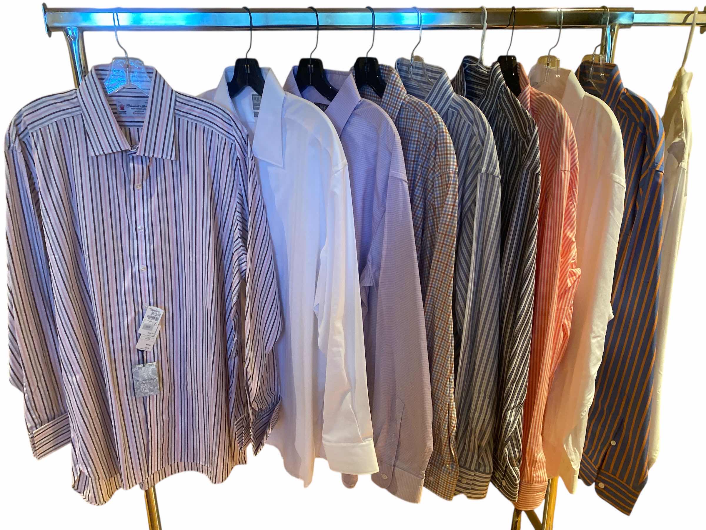 Photo 1 of 10- DESIGNER LONG SLEEVE DRESS SHIRTS SIZE 17 1/2 & X LARGE (SOME WITH TAGS)