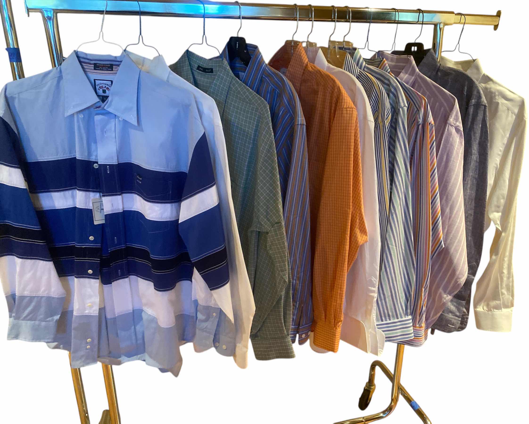 Photo 1 of 13 - DESIGNER LONG SLEEVE DRESS SHIRTS SIZE 17 LARGE (SOME WITH TAGS)