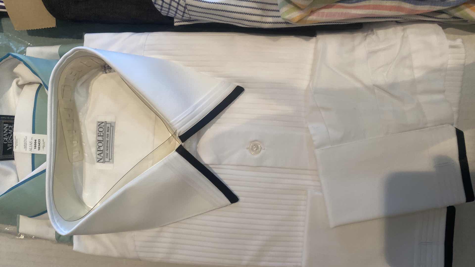 Photo 1 of 10 - DESIGNER LONG SLEEVE BUTTON DOWN MEN’S SHIRTS SIZE L (MOST ARE NEW)