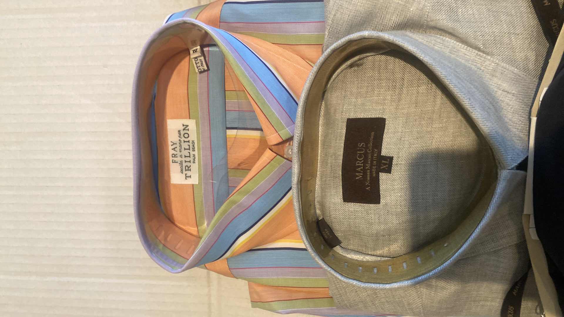 Photo 1 of 10 - DESIGNER LONG SLEEVE BUTTON DOWN MEN’S SHIRTS SIZE XL (MOST ARE NEW)