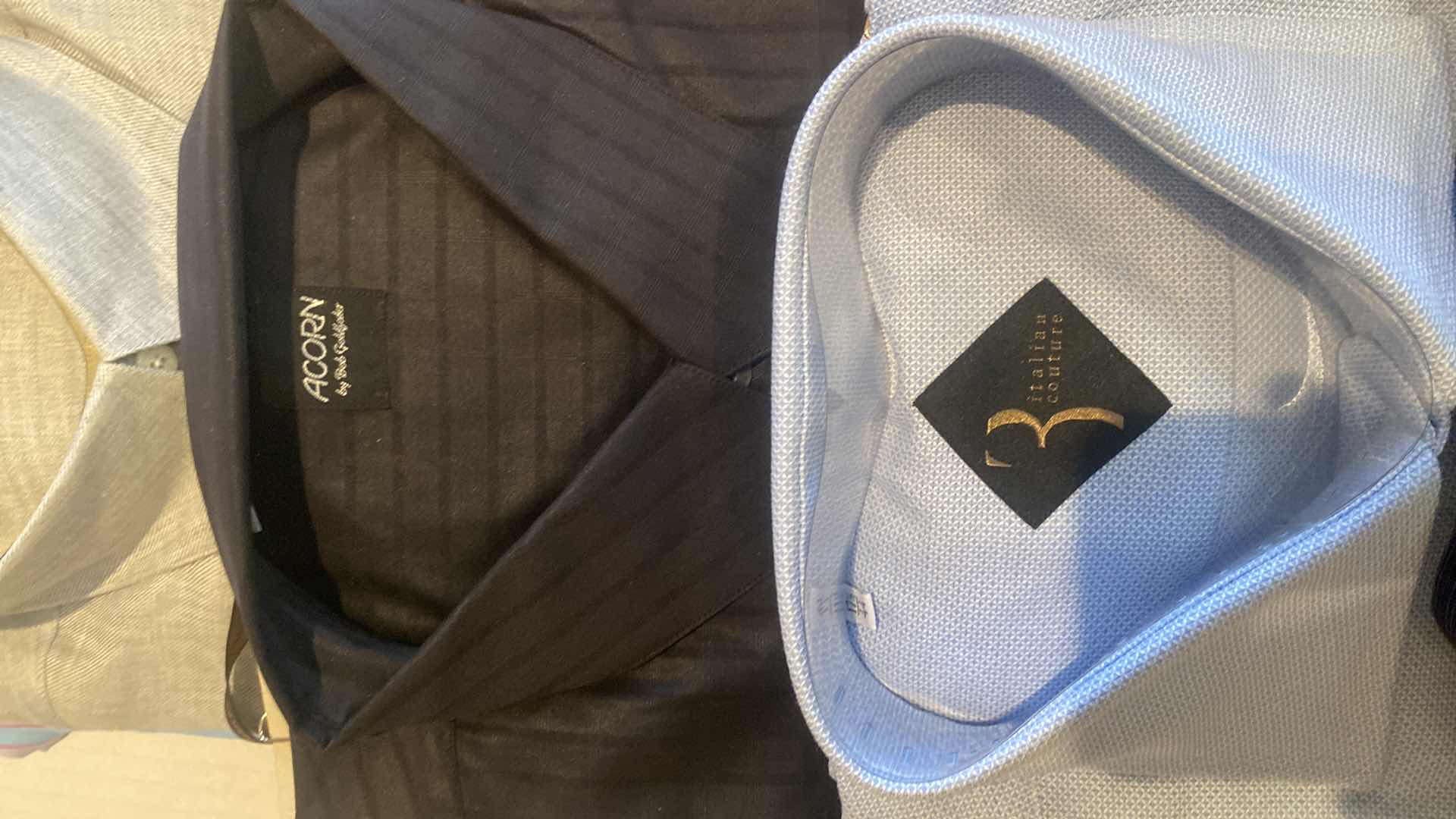 Photo 1 of 10 - DESIGNER LONG SLEEVE BUTTON DOWN MEN’S SHIRTS SIZE XL (MOST ARE NEW)