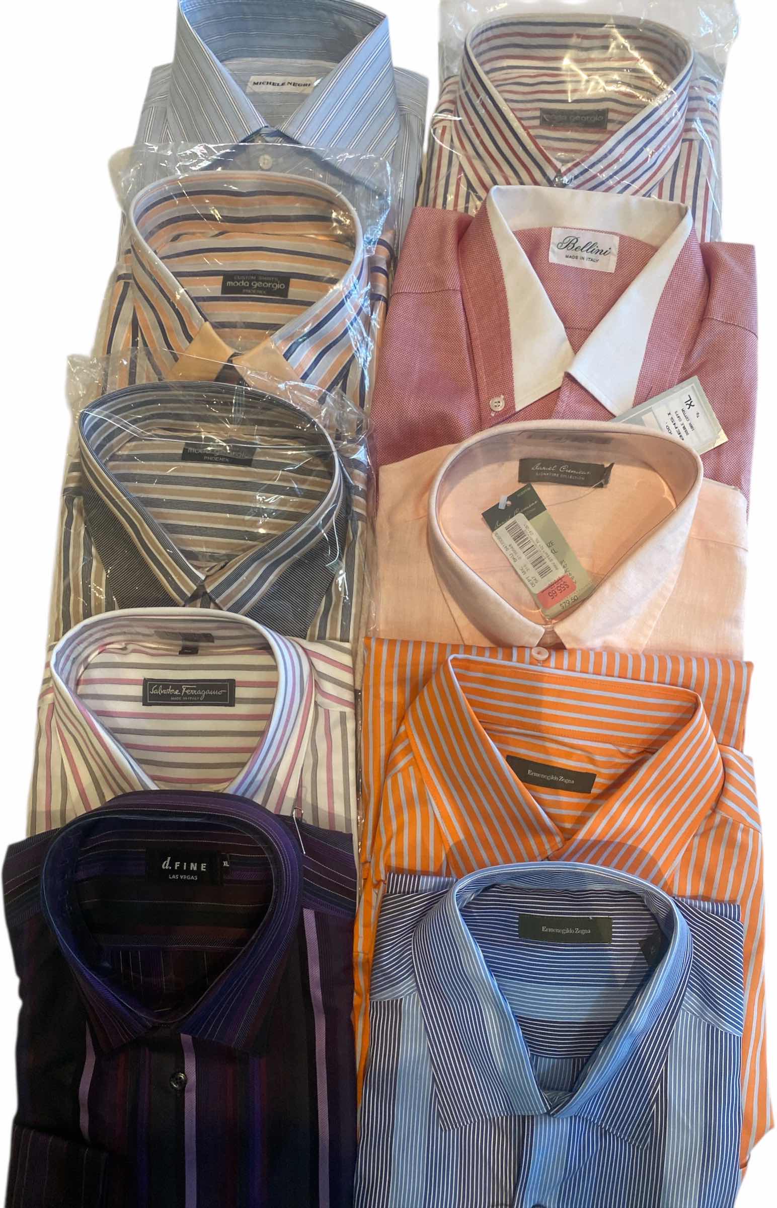 Photo 1 of 10 - DESIGNER LONG SLEEVE BUTTON DOWN MEN’S SHIRTS SIZE XL (MOST ARE NEW)