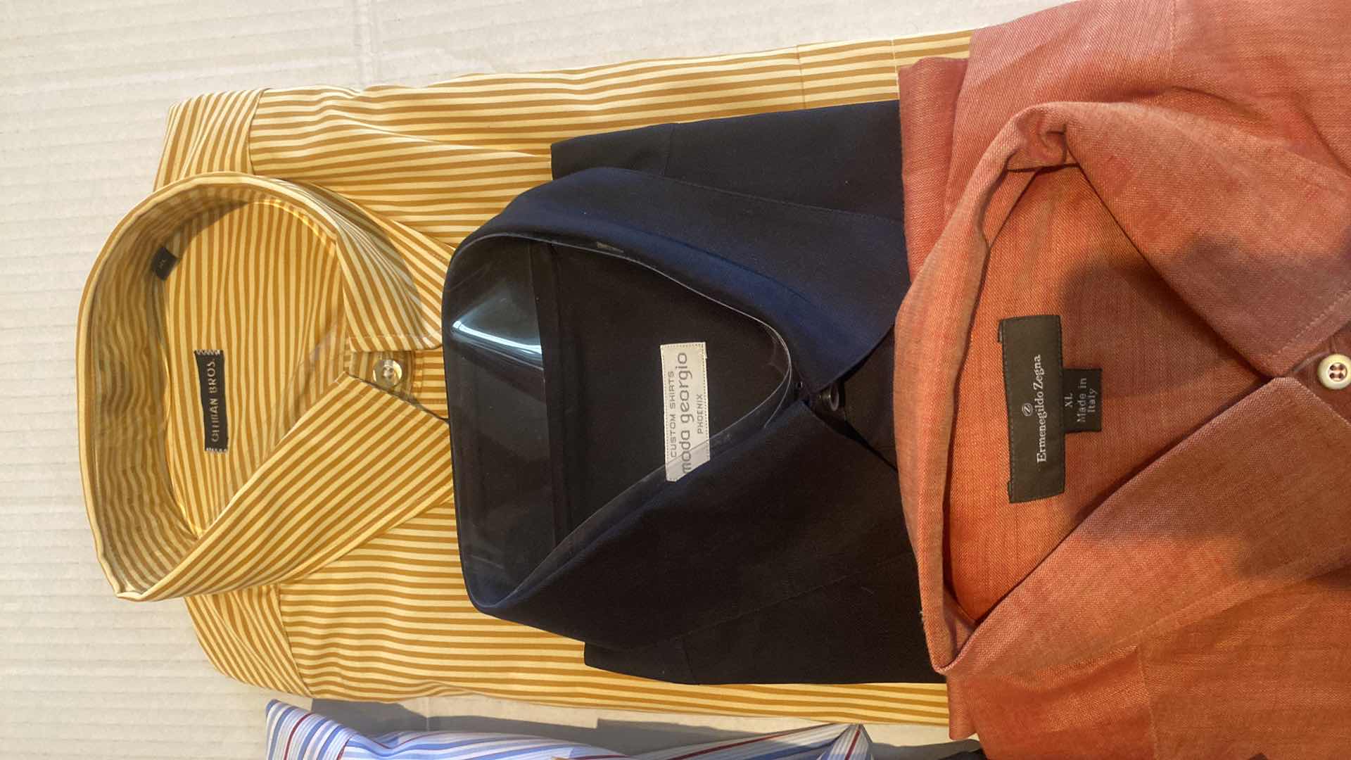 Photo 1 of 10 - DESIGNER LONG SLEEVE BUTTON DOWN MEN’S SHIRTS SIZE XL (MOST ARE NEW)