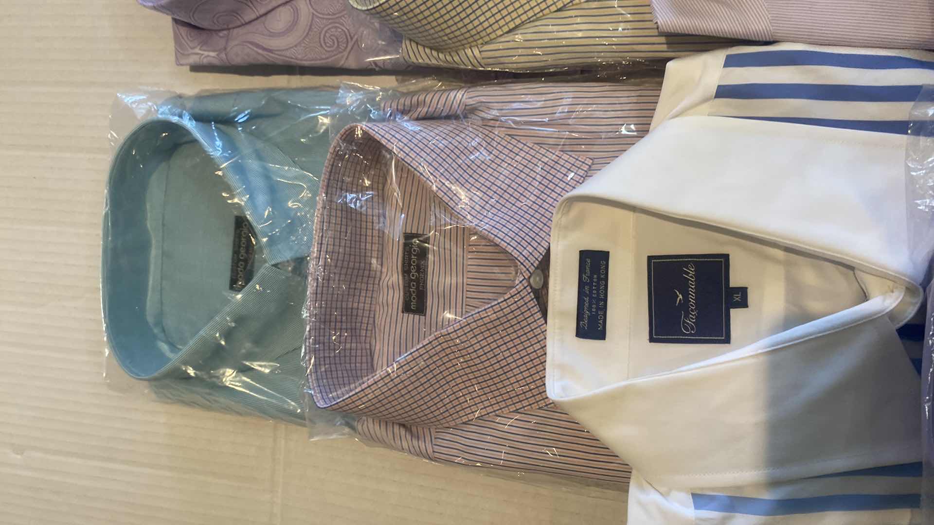 Photo 1 of 10 - DESIGNER LONG SLEEVE BUTTON DOWN MEN’S SHIRTS SIZE XL (MOST ARE NEW)