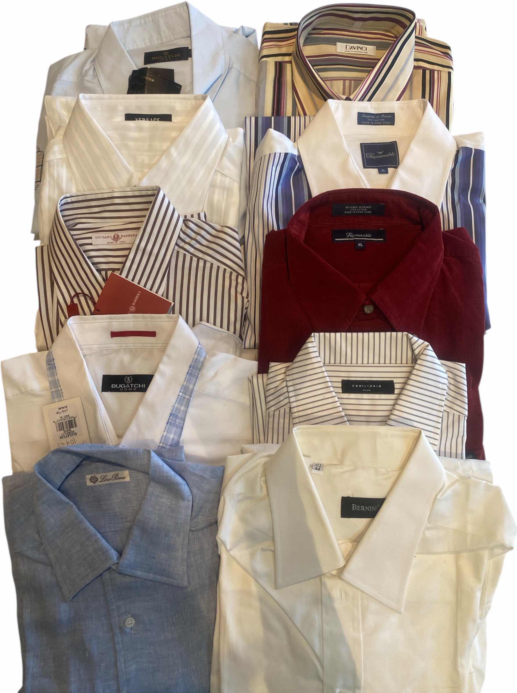 Photo 1 of 10 - DESIGNER LONG SLEEVE BUTTON DOWN MEN’S SHIRTS SIZE XL (MOST ARE NEW)