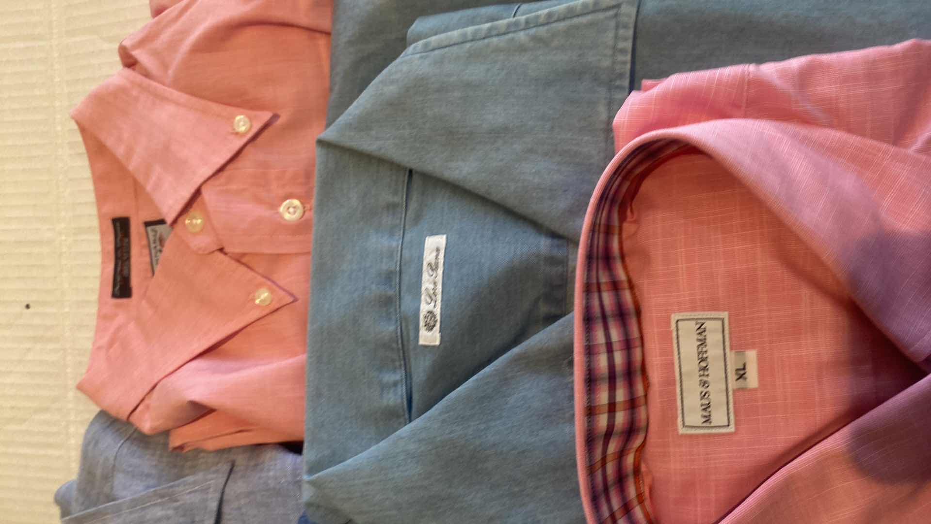 Photo 1 of 10 - DESIGNER LONG SLEEVE BUTTON DOWN MEN’S SHIRTS SIZE XL (MOST ARE NEW)