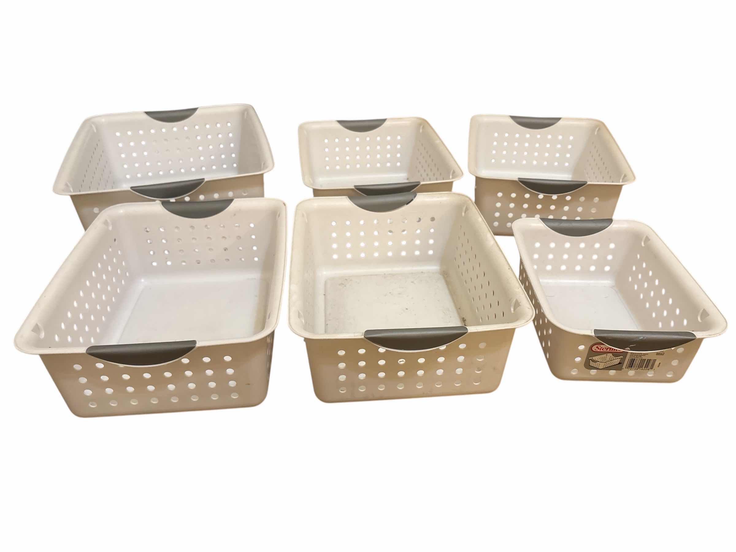 Photo 1 of (6)PCS STERILITE STORAGE BASKET 16”X13”H6”