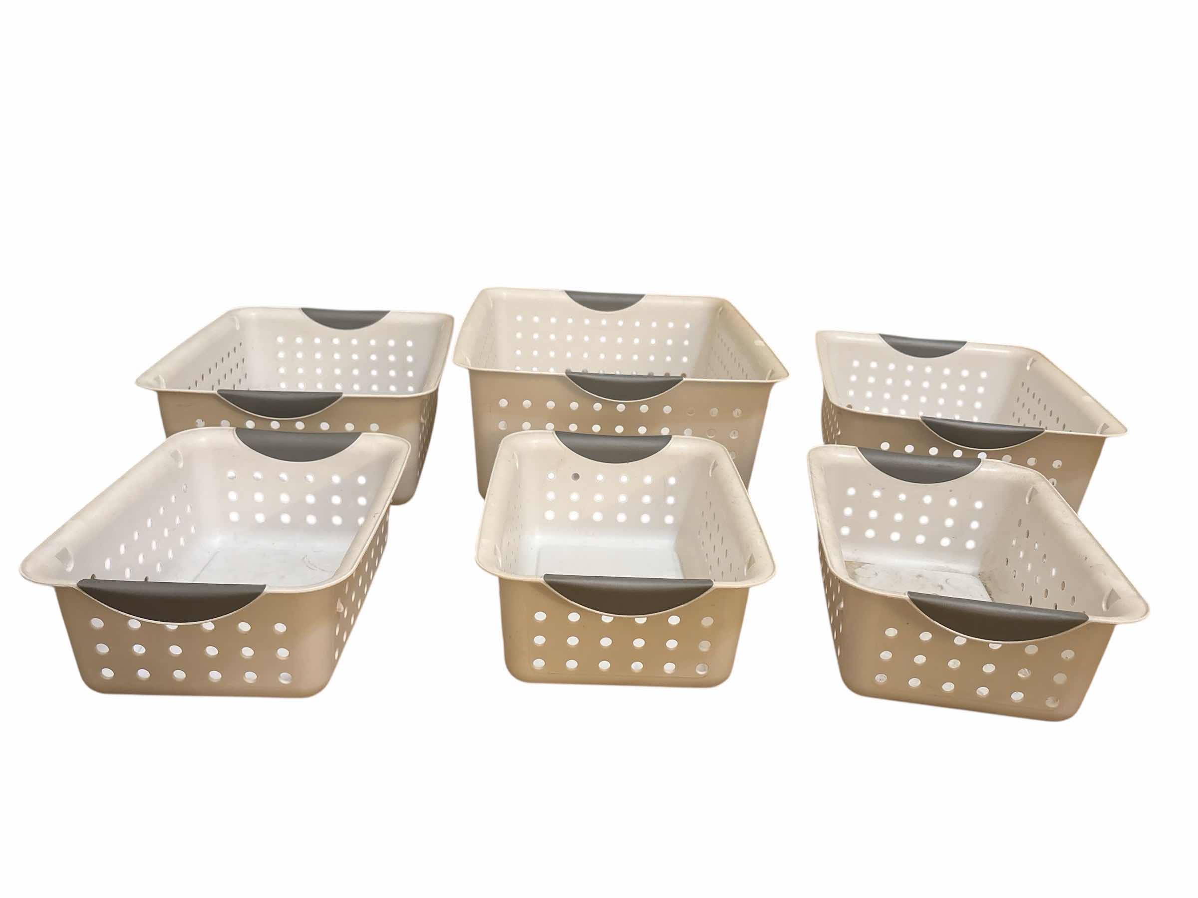 Photo 1 of (6)PCS STERILITE STORAGE BASKET 16”X13”H6”