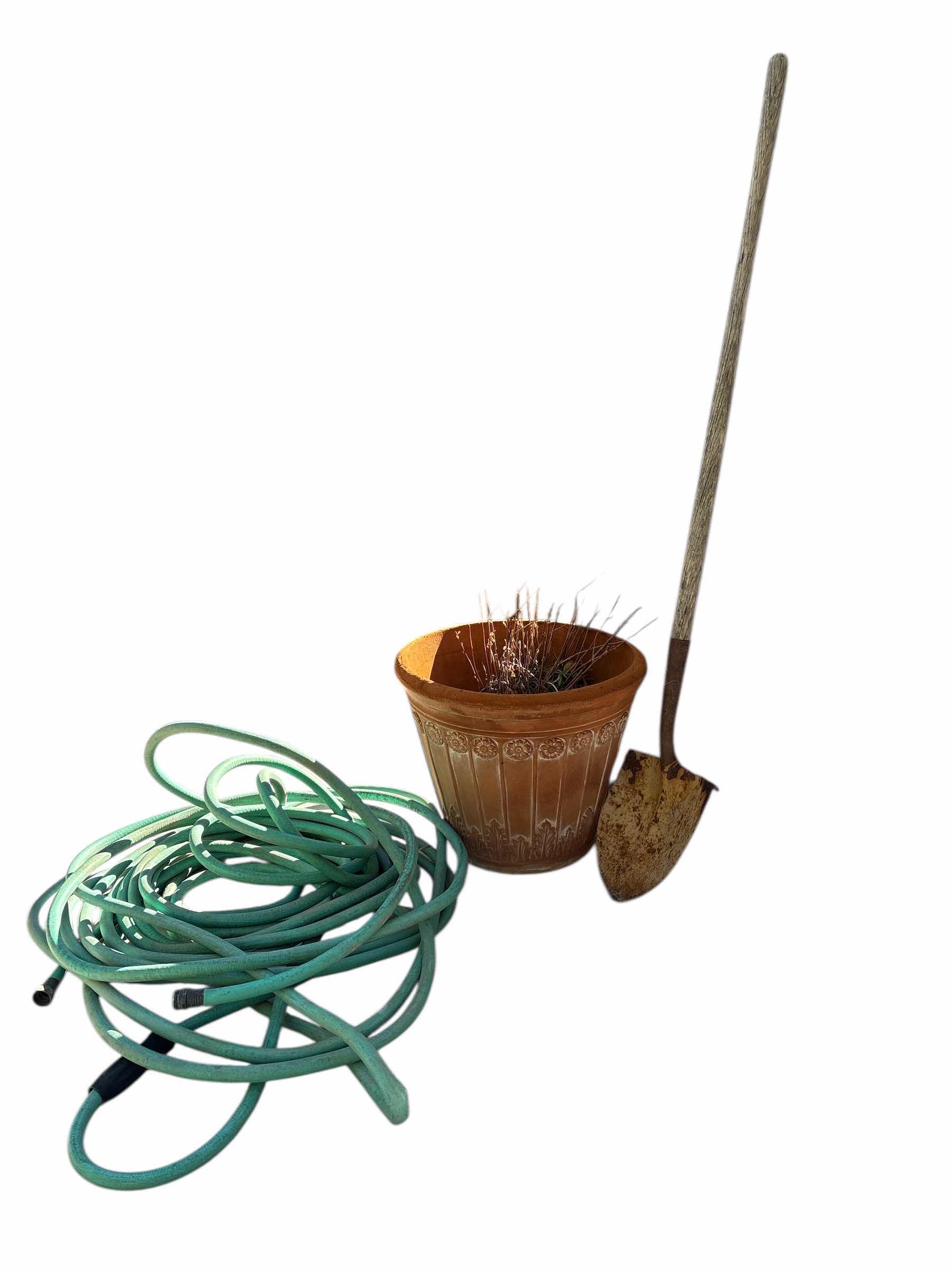 Photo 1 of HOSE, SHOVEL AND PLANTER H16”