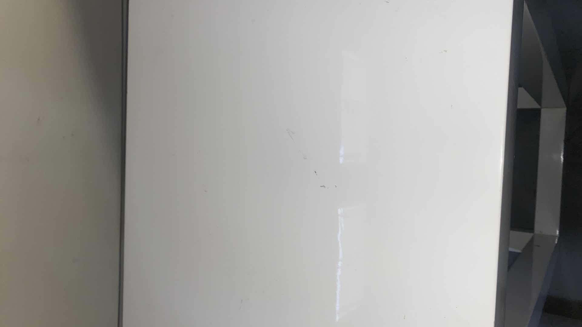 Photo 1 of WHITE WOOD W/LACQUER PLINTH DISPLAY STAND/PEDESTAL FROM WYNN LAS VEGAS 15 3/4“ X 36 1/2“ (2 available each sold separately)