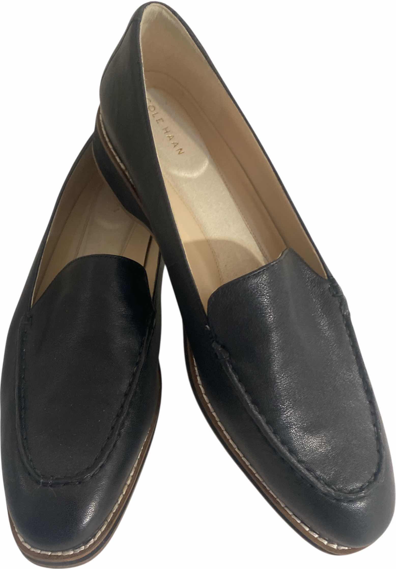 Photo 1 of $150 NEW WOMENS COLE HAHN GRAINY BLACK LEATHER LOAFERS SIZE 11