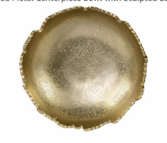Photo 1 of GOLD MOON ASYMMETRICAL BOWL 8.75” (2 AVAILABLE EACH SOLD SEPARATELY)