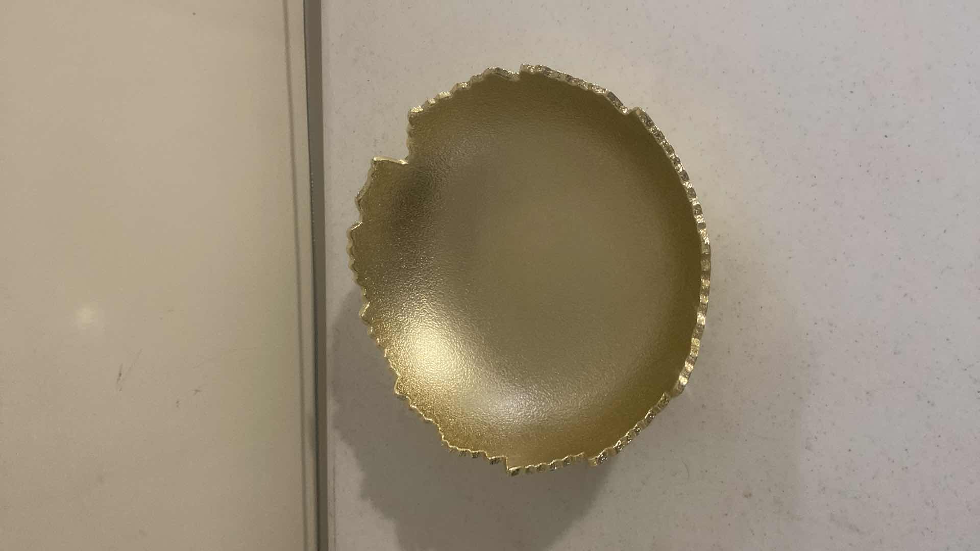 Photo 1 of GOLD MOON ASYMMETRICAL BOWL 8.75” (2 AVAILABLE EACH SOLD SEPARATELY)