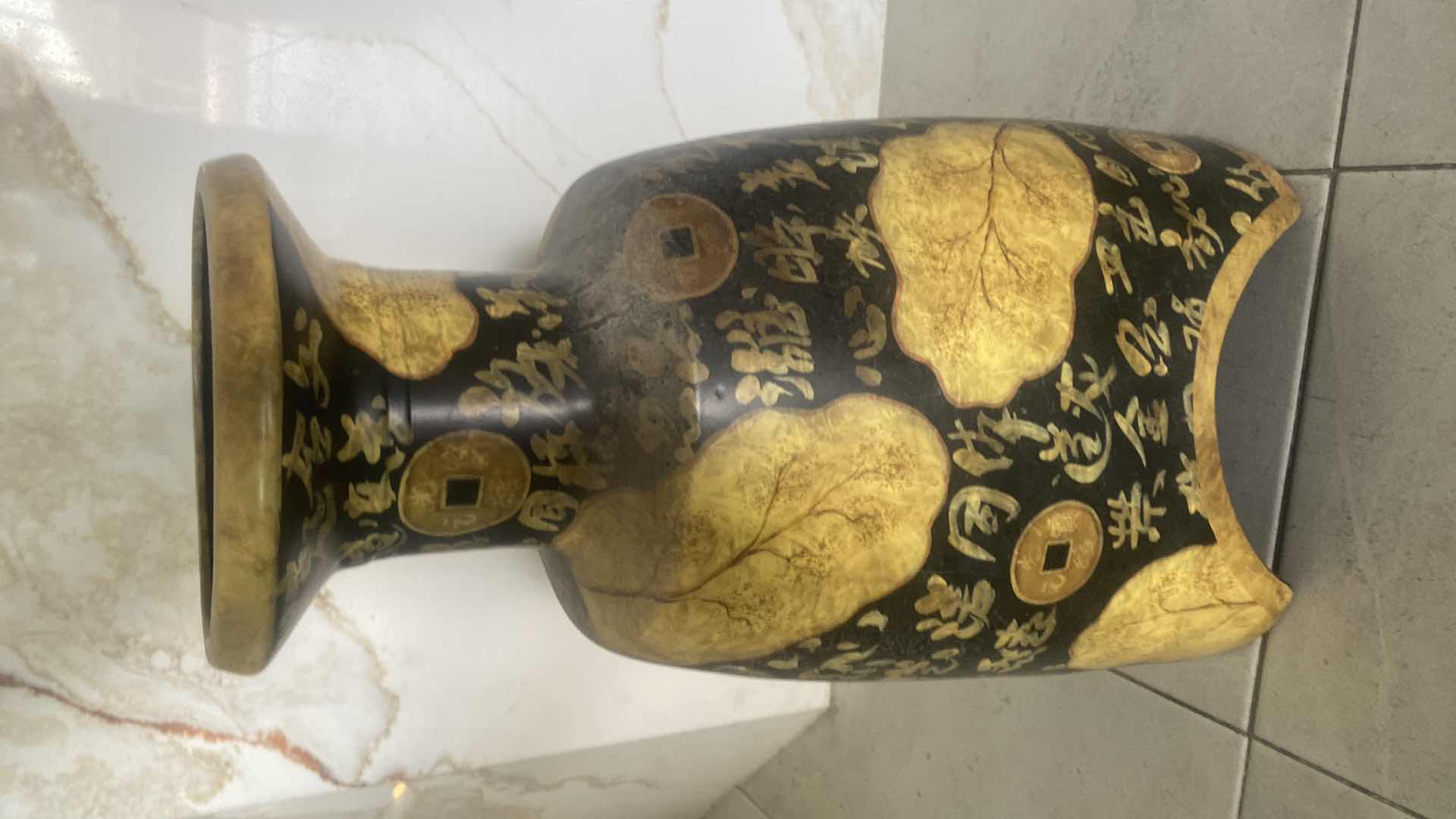 Photo 1 of GARCIA IMPORTS CHINESE INSPIRED HEAVY VASE /UMBRELLA STAND 12” X 20”