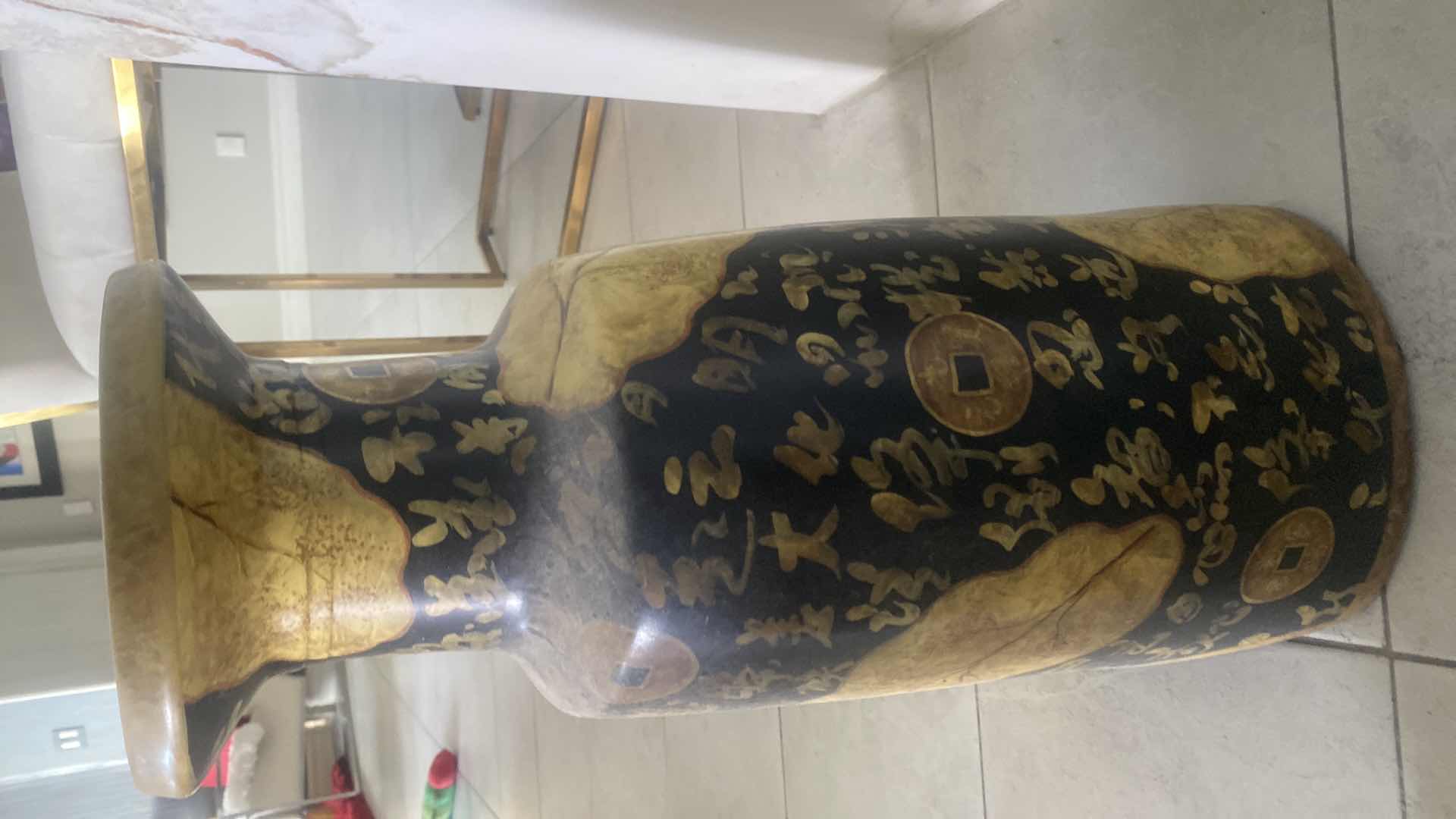 Photo 1 of GARCIA IMPORTS CHINESE INSPIRED HEAVY VASE /UMBRELLA STAND 12” X 20”