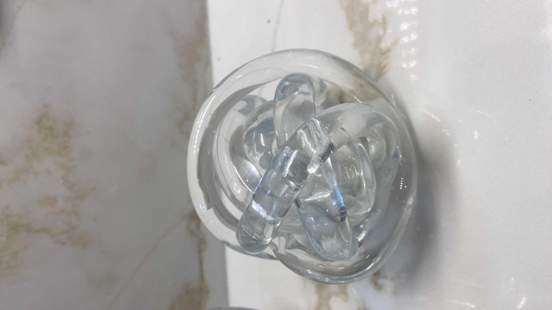 Photo 1 of ZGALLERIE CLEAR GLASS KNOTS 6” & 3”