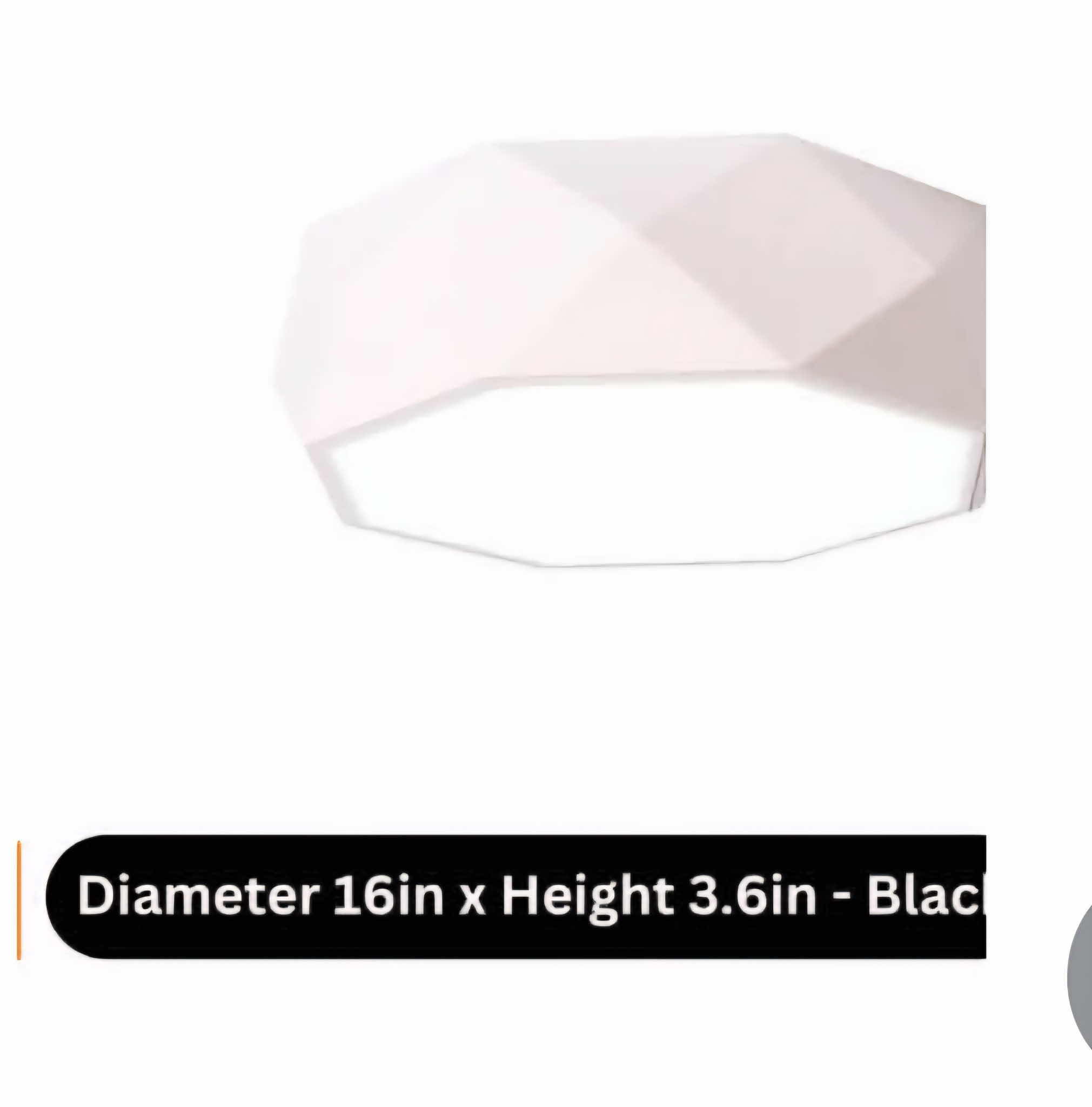 Photo 1 of NEW LUMID AVA WHITE PENTAGON STYLE LED CEILING LIGHT 16” X 3.6” LL-1138-MF