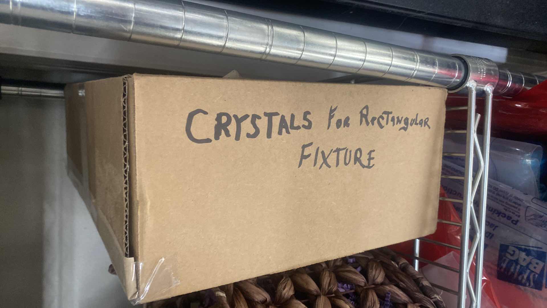 Photo 1 of CONTEMPORARY 9 LIGHT LINEAR GLACIER GLASS ISLAND CHANDELIER WITH CHROME FINISH FIXTURE 36” X 7 3/4” H10 1/4”, OVERALL HEIGHT AS SHOWN 5’ (4 rods 12” each, can adjust by removing rod.)