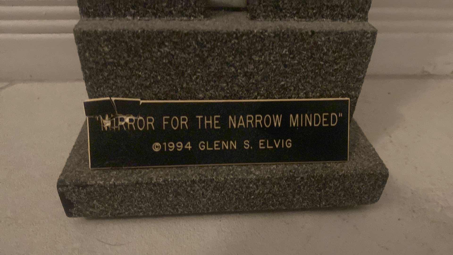 Photo 1 of VINTAGE 1994 “MIRROR FOR THE SIMPLE MINDED” by GLEN S. ELVIG , SIGNED 1996 5“ X 35 1/2“