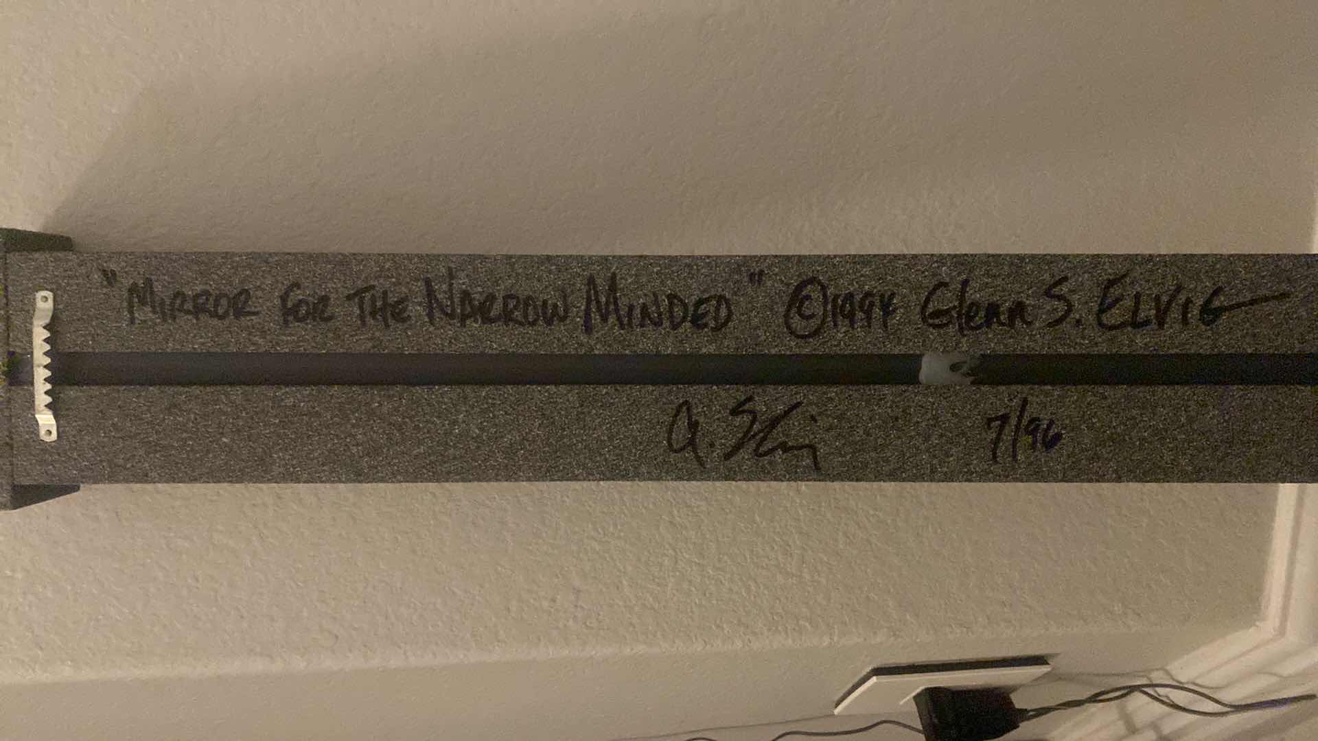 Photo 1 of VINTAGE 1994 “MIRROR FOR THE SIMPLE MINDED” by GLEN S. ELVIG , SIGNED 1996 5“ X 35 1/2“