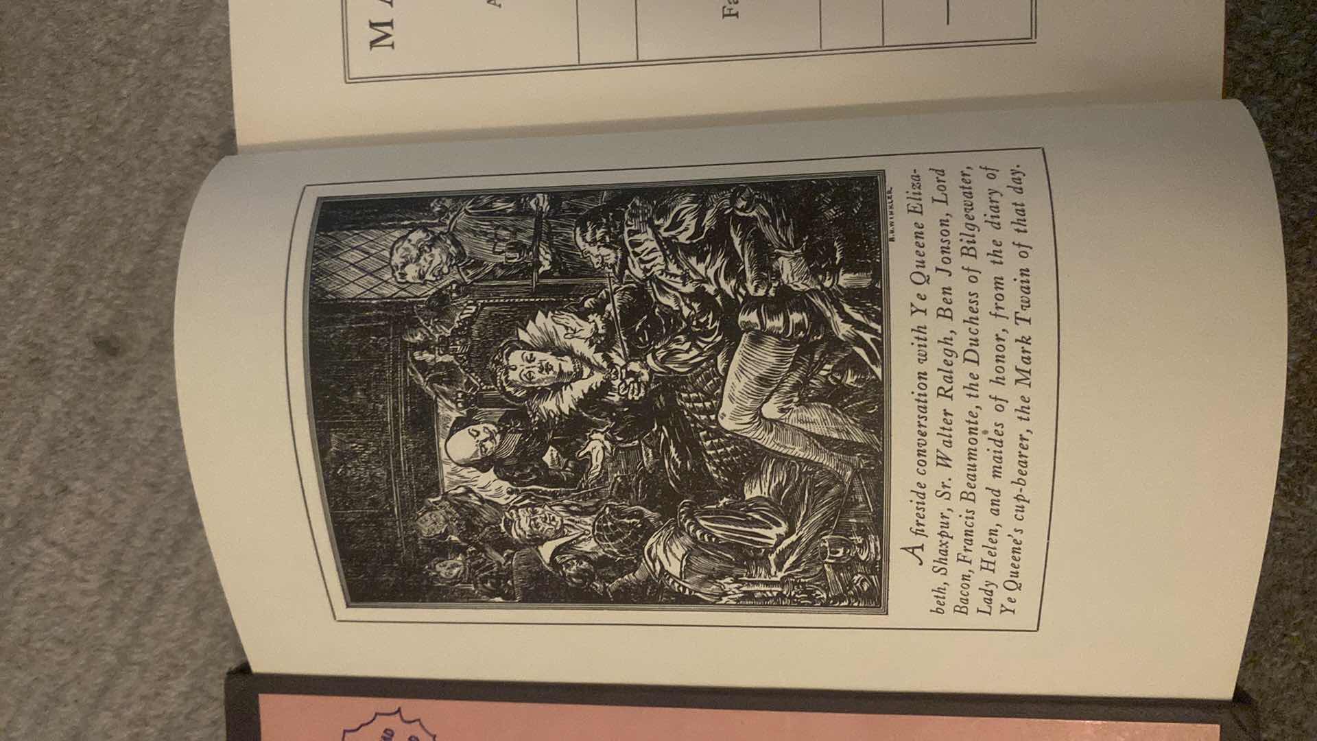 Photo 1 of VINTAGE MARK TWAINS 1601 BOOK WITH CASE