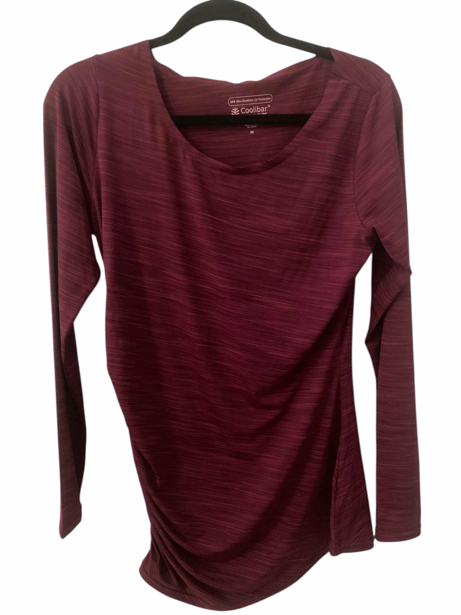 Photo 1 of WOMENS COOLIBAR SUN PROTECTION SWIM SHIRT WITH SIDE RUCHING SIZE MEDIUM