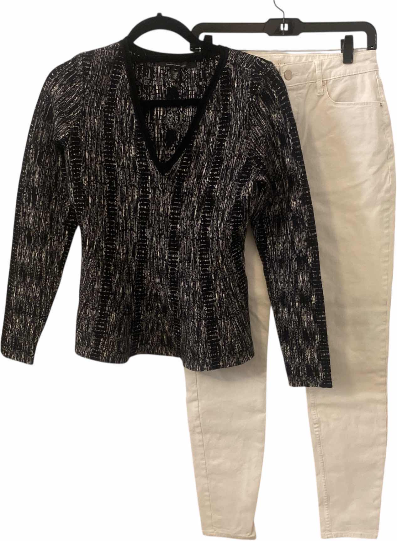 Photo 1 of WOMENS WHITE HOUSE BLACK MARKET SWEATER SIZE MEDIUM & JEANS SIZE 6 LONG