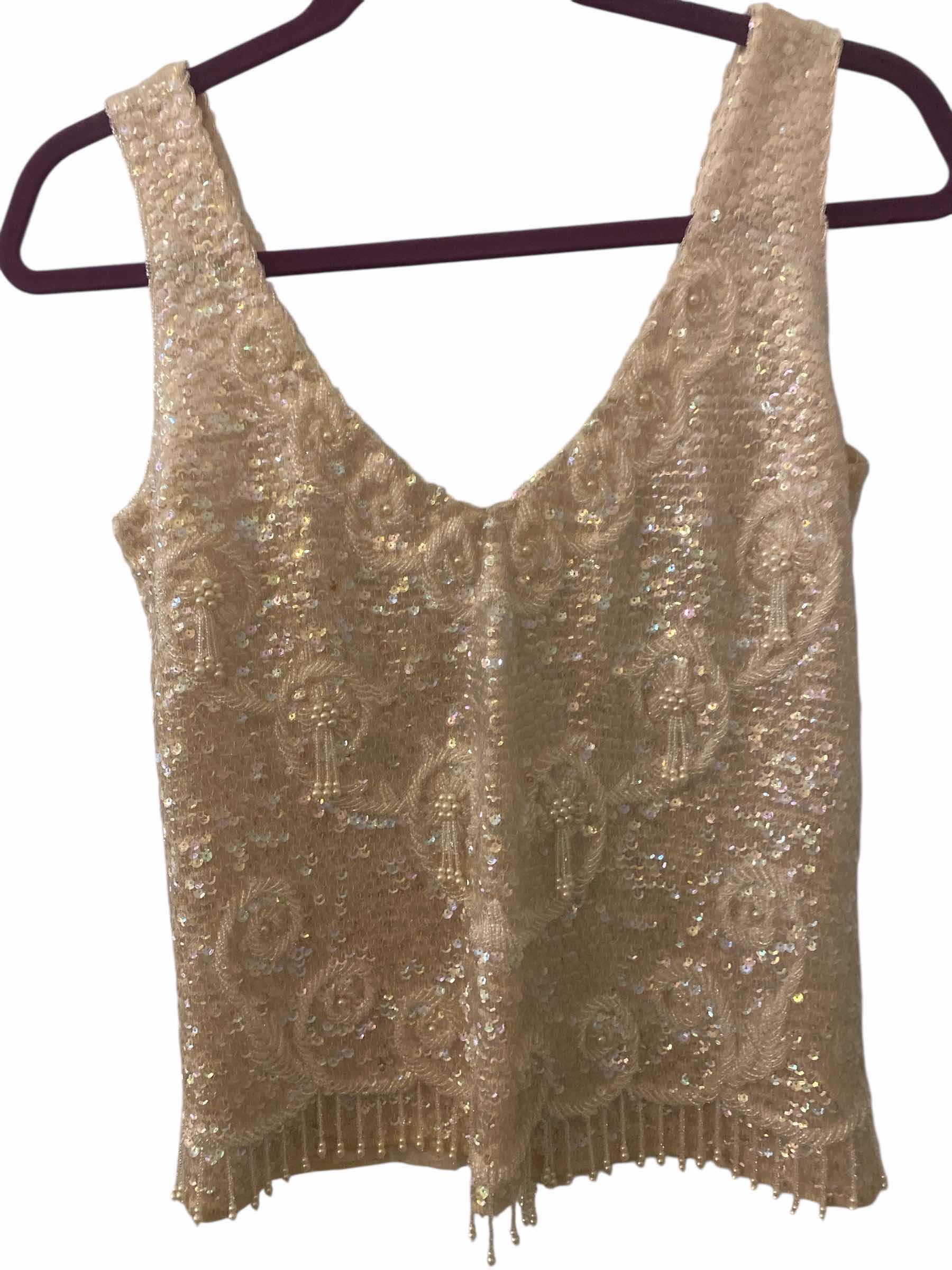 Photo 1 of VINTAGE WOMENS SEQUIN & PEARL CAMISOLE EST SIZE SMALL
