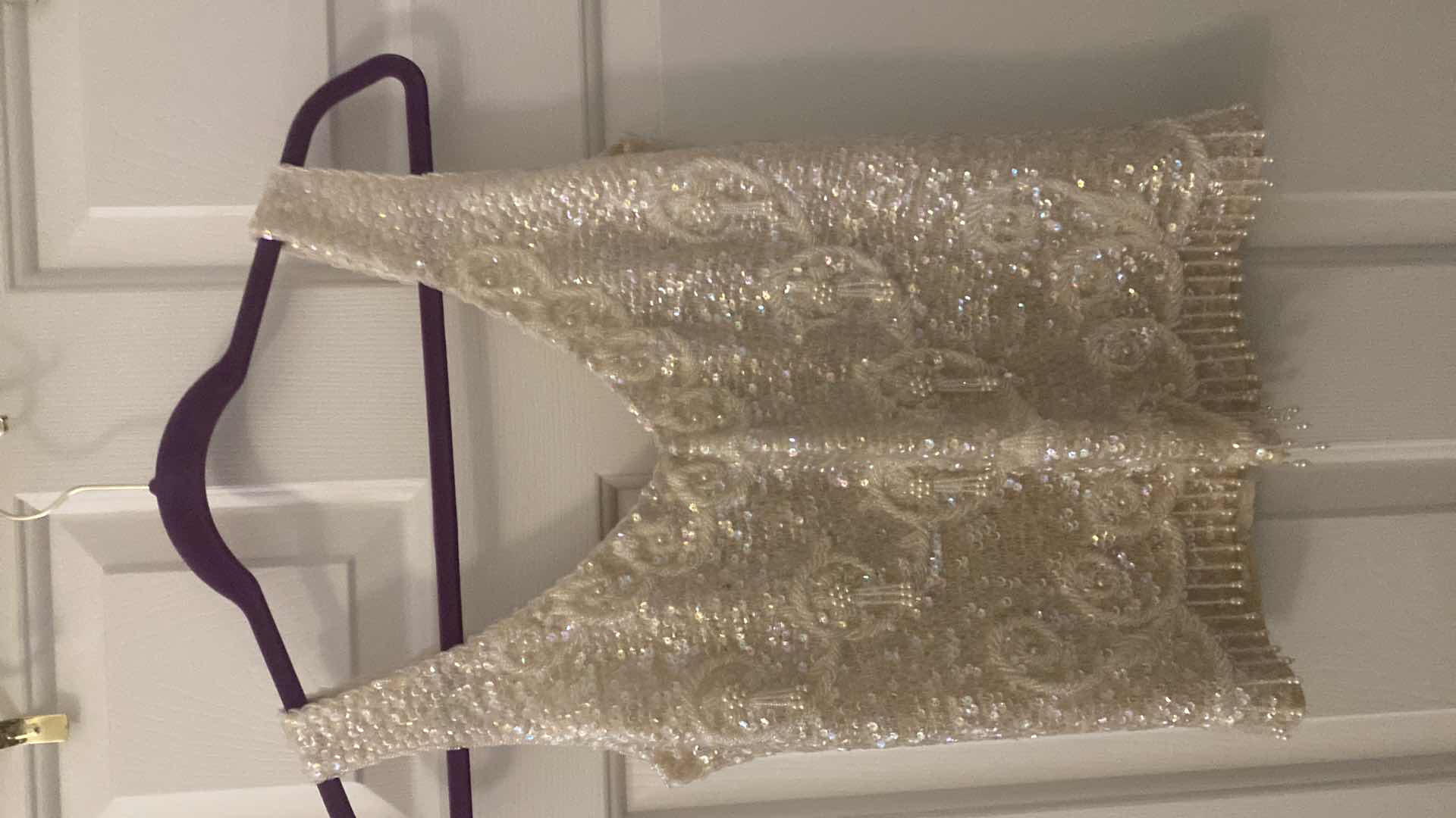 Photo 1 of VINTAGE WOMENS SEQUIN & PEARL CAMISOLE EST SIZE SMALL