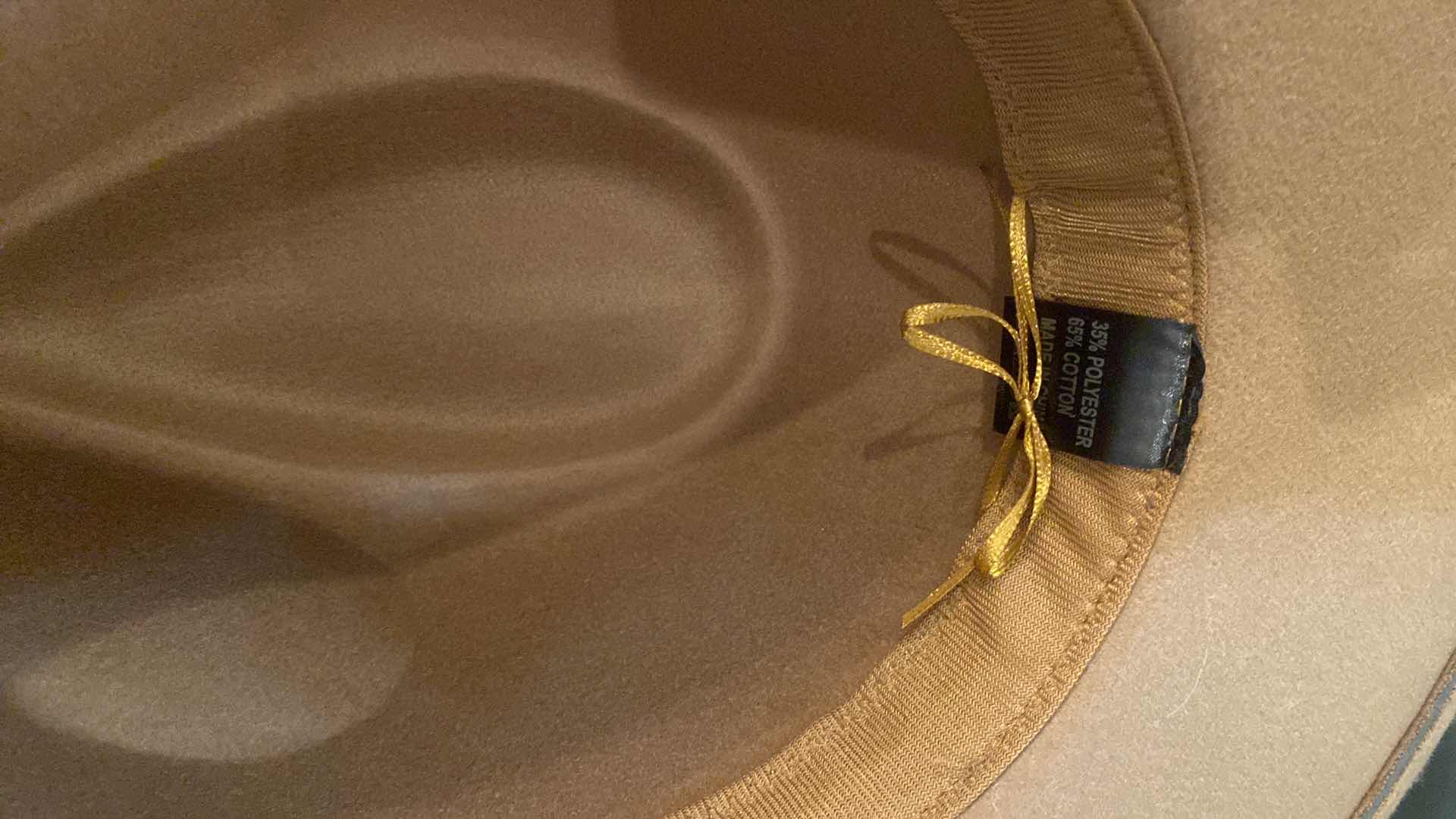Photo 1 of CUSTOM DECORATED FEDORA WITH INTERIOR RIBBON TO ADJUST FIT