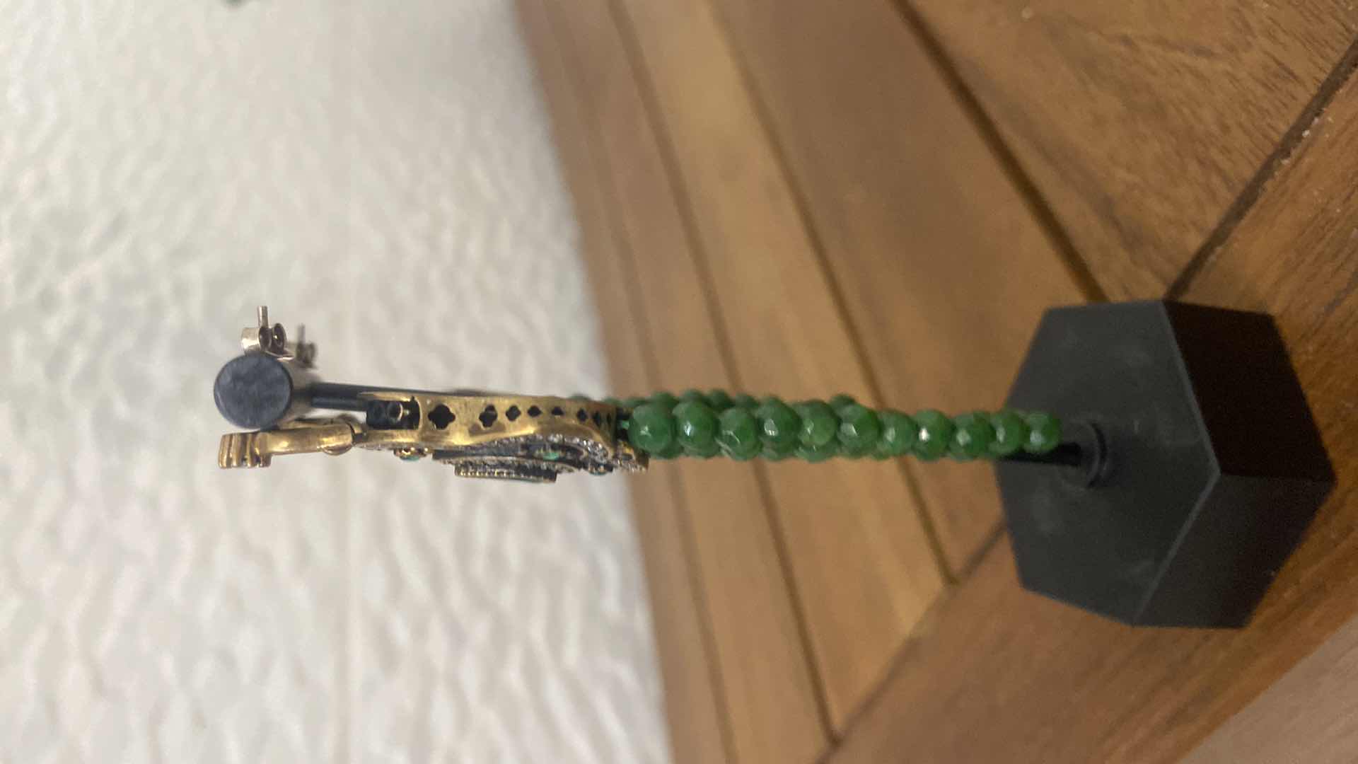 Photo 1 of VINTAGE GREEN CHANDELIER STATEMENT EARRINGS (STAND NOT INCLUDED)