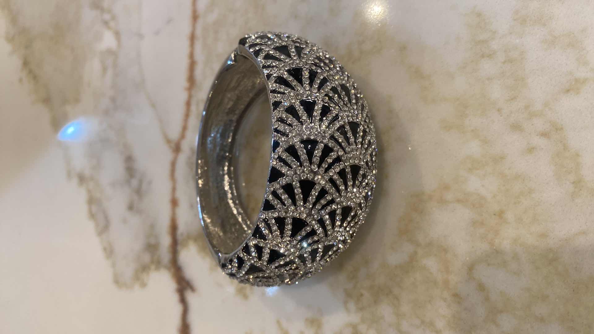 Photo 1 of NATASHA BANGLE BRACELET & UNMARKED BEIGE & GOLD STRETCH BRACELET