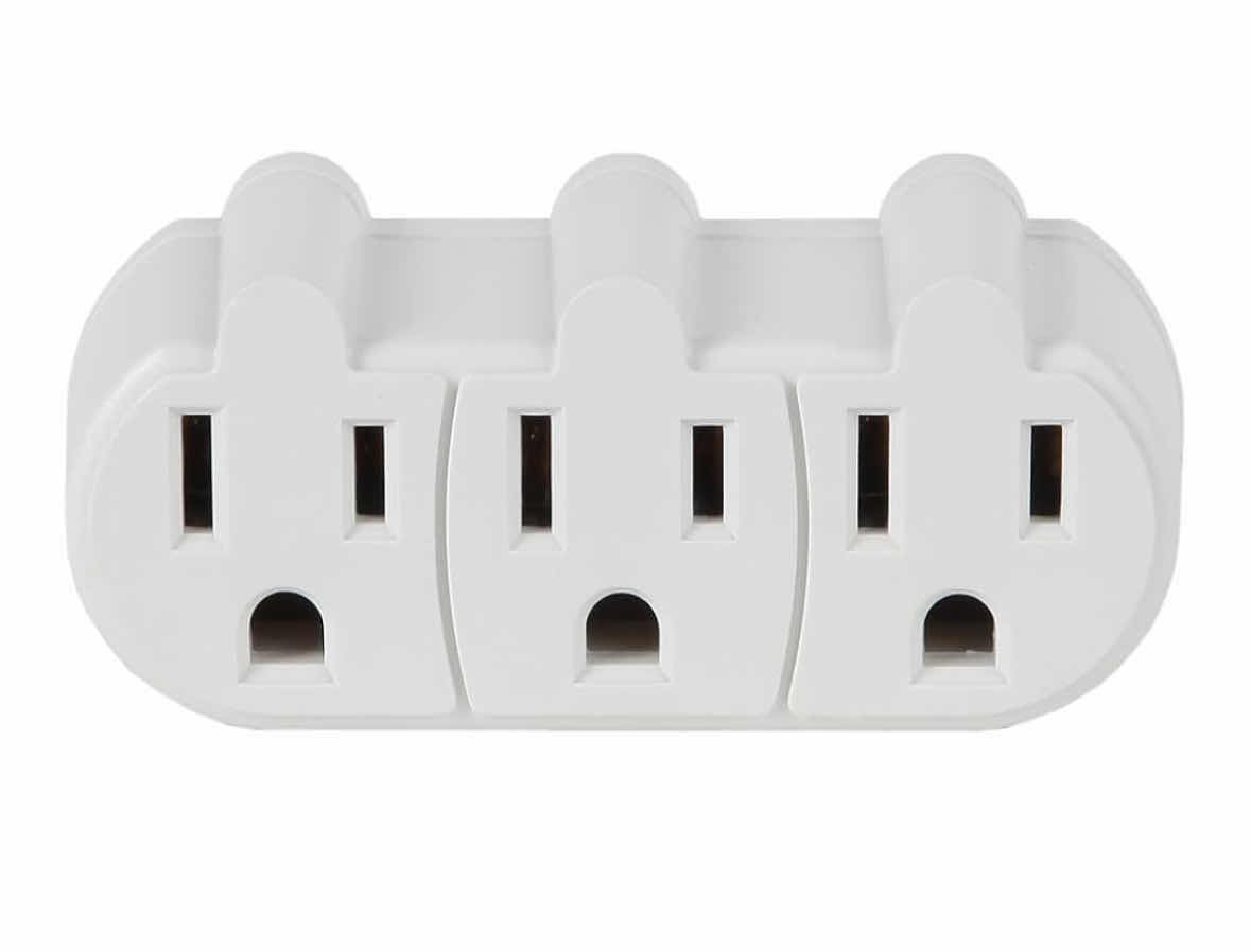 Photo 1 of NEW CASE OF WESTINGHOUSE TRIPLE GROUNDED OUTLET ADAPTER, THREE WAY SPLITTER (48 PCS/CASE)