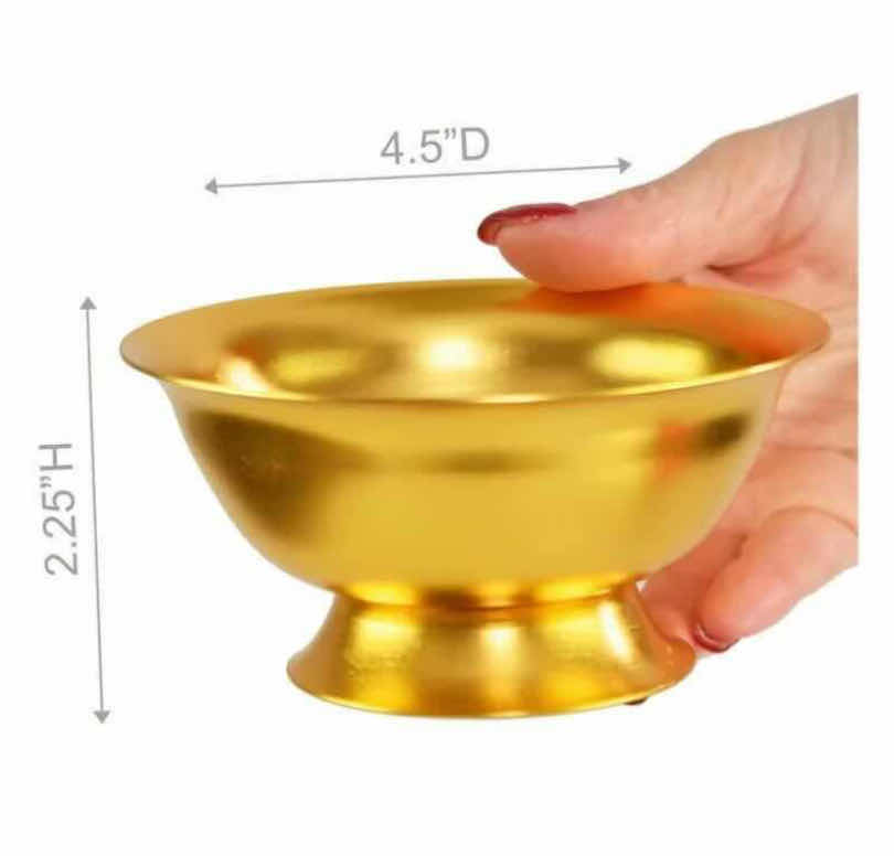 Photo 5 of NEW CASE OF HOME-X SET OF 4 GOLD ALUMINUM BOWLS 4.5” X 2” (APPROX 36 SETS PER CASE)