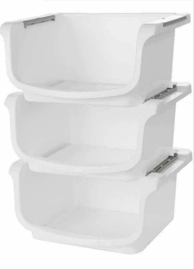 Photo 1 of NEW CASE HOME-X SMALL NESTING/STACKABLE STORAGE BINS, 3 BINS PER SET (1 CASE/6 SETS)