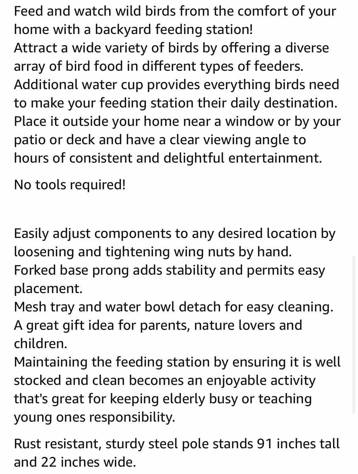 Photo 1 of NEW CASE OF HOME X MULTI-PURPOSE BIRD FEEDER STATION (4PCS PER CASE)