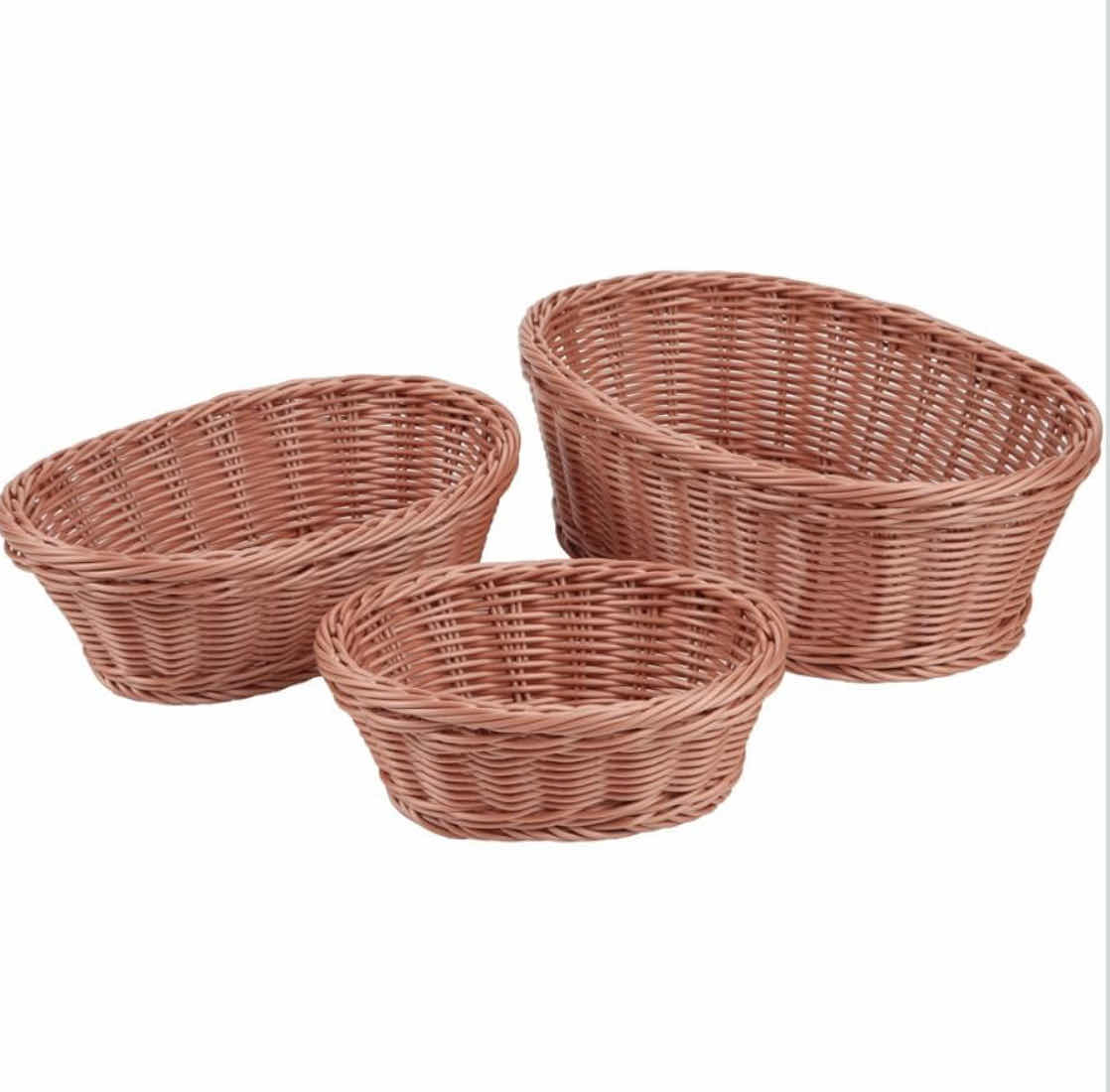 Photo 1 of NEW CASE OF HOME X WICKER NESTABLE OVAL BASKETS SET OF 3 (12 SETS PER CASE)