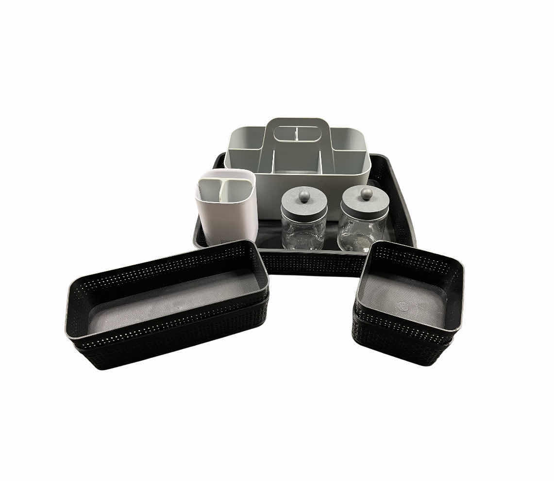 Photo 1 of BATHROOM DRAWER CADDIES W COUNTER TOP CADDIES & JARS