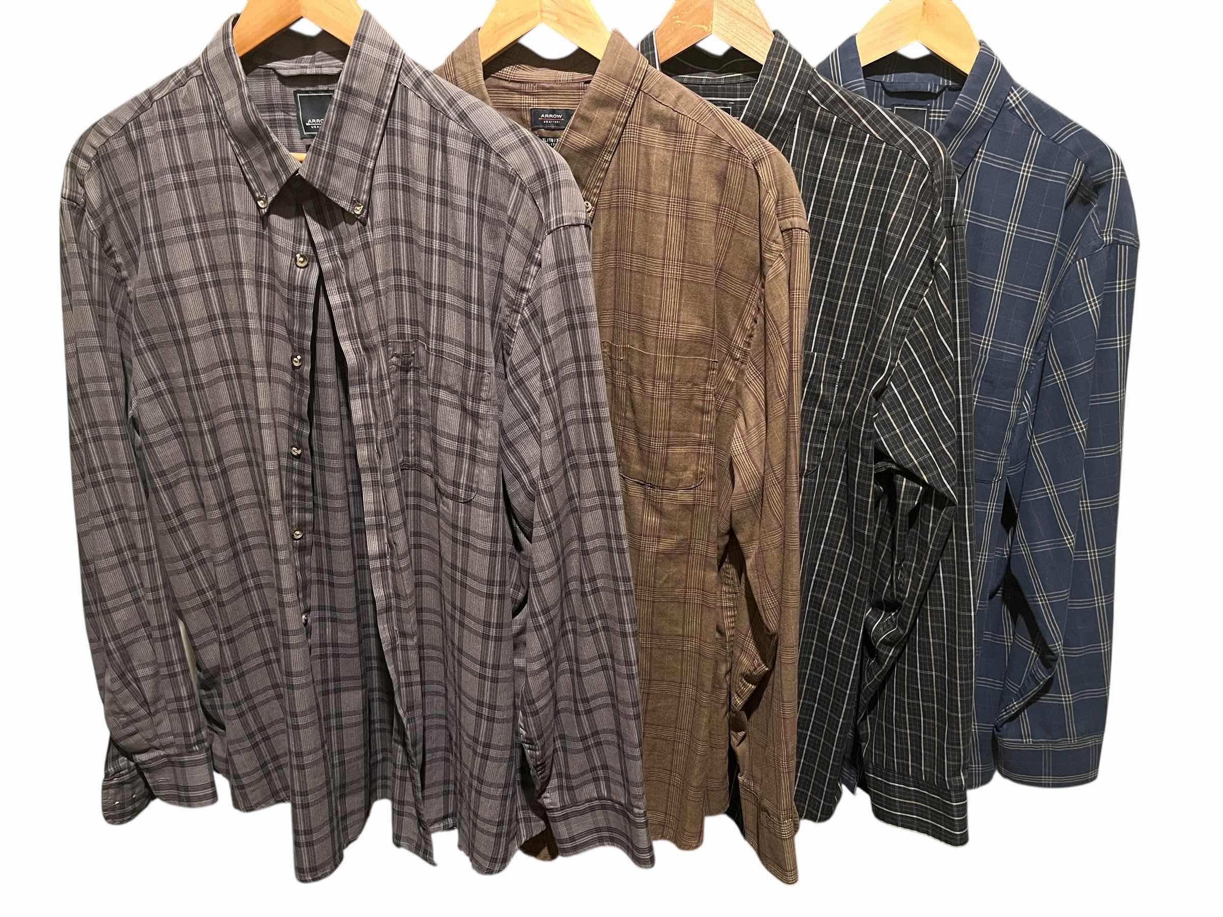 Photo 1 of ARROW PLAID BUTTON UP LONG SLEEVE SHIRTS MENS XL (4)