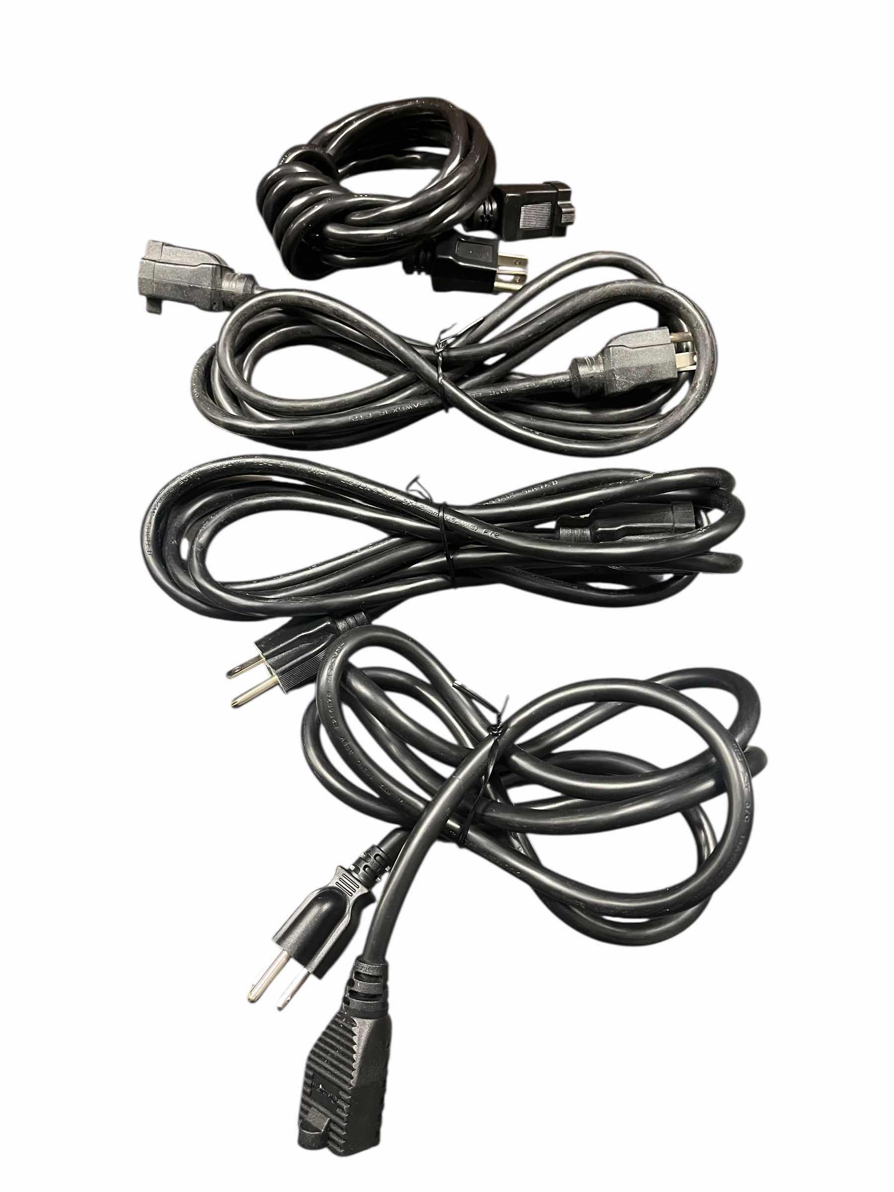 Photo 1 of BLACK EXTENSION CORDS 1’, 2’, 12’ (6)