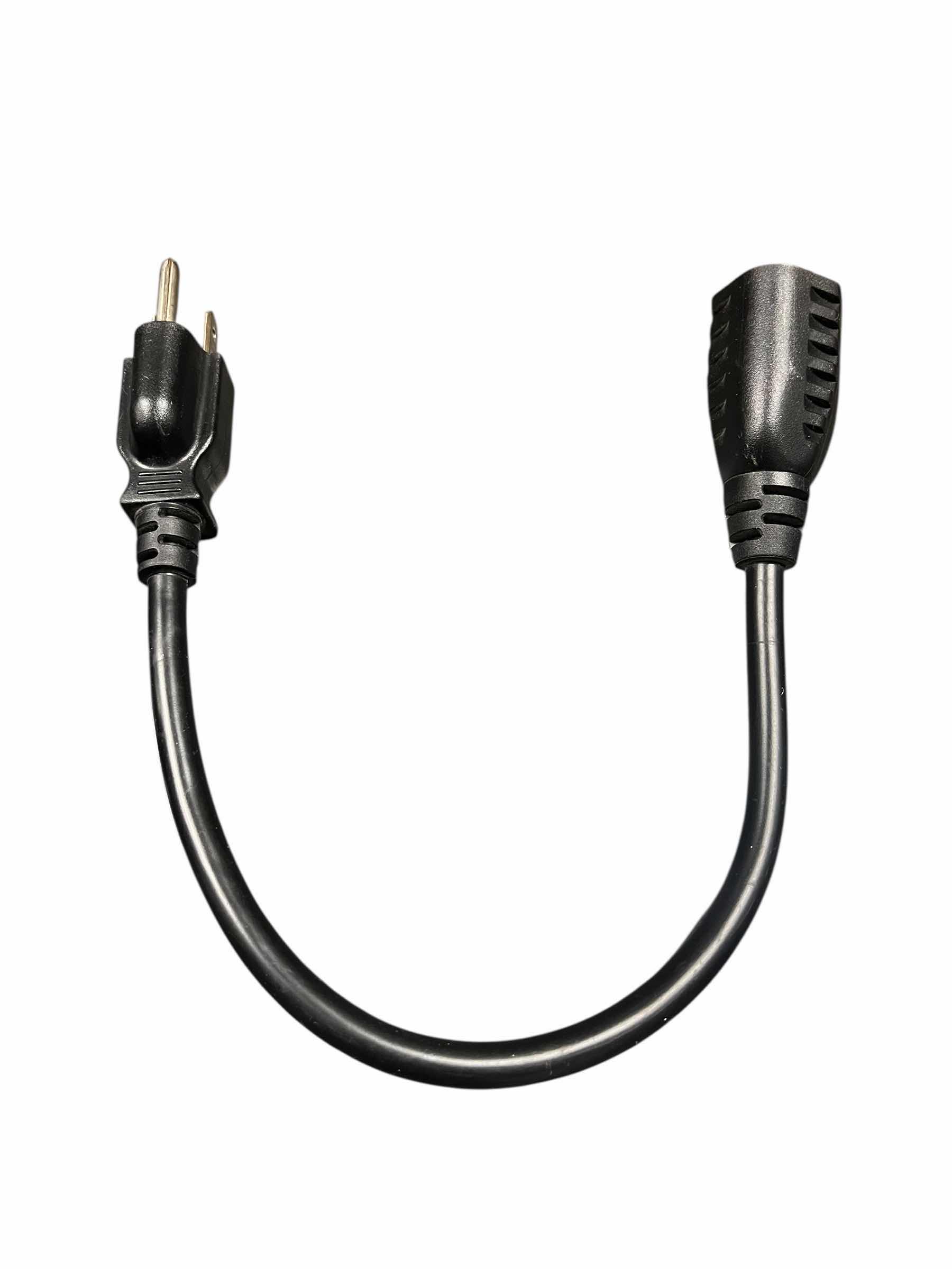 Photo 1 of BLACK EXTENSION CORDS 1’, 2’, 12’ (6)