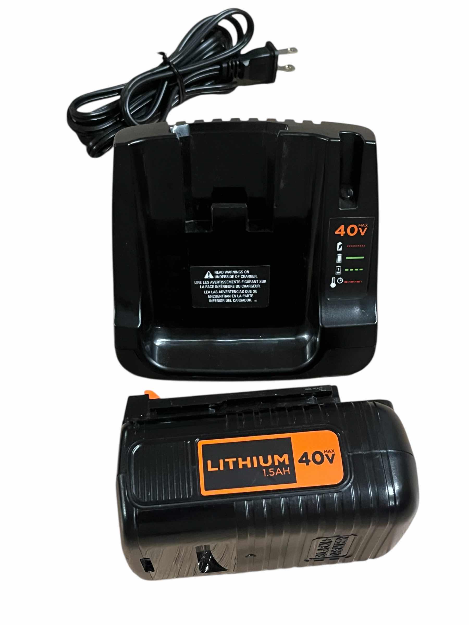 Photo 1 of BLACK & DECKER 40VOLT BLOWER/VACUUM LSWV36 W 40VOLT BATTERY & CHARGER