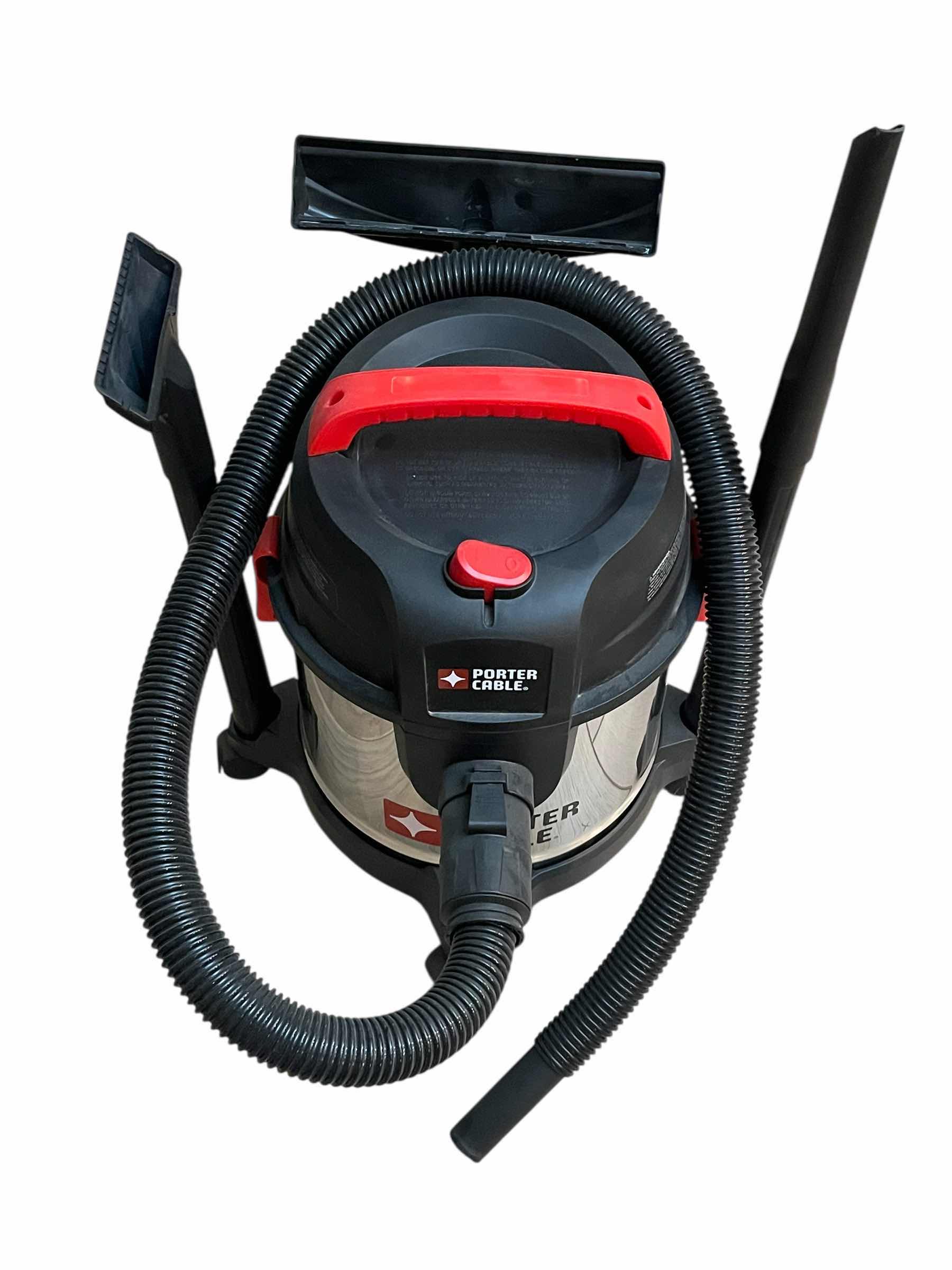 Photo 1 of PORTER CABLE STAINLESS STEEL 4GAL WET/DRY VACUUM PCX18301