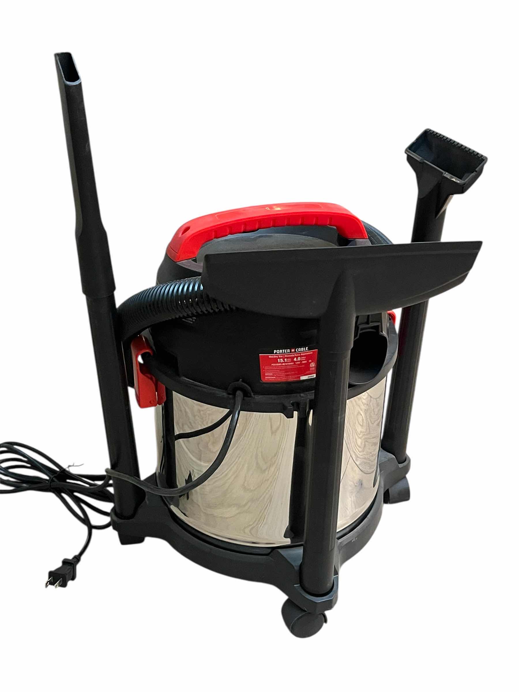 Photo 1 of PORTER CABLE STAINLESS STEEL 4GAL WET/DRY VACUUM PCX18301