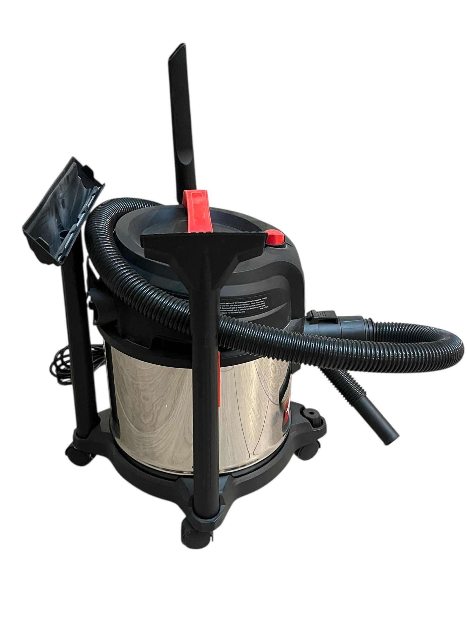 Photo 1 of PORTER CABLE STAINLESS STEEL 4GAL WET/DRY VACUUM PCX18301