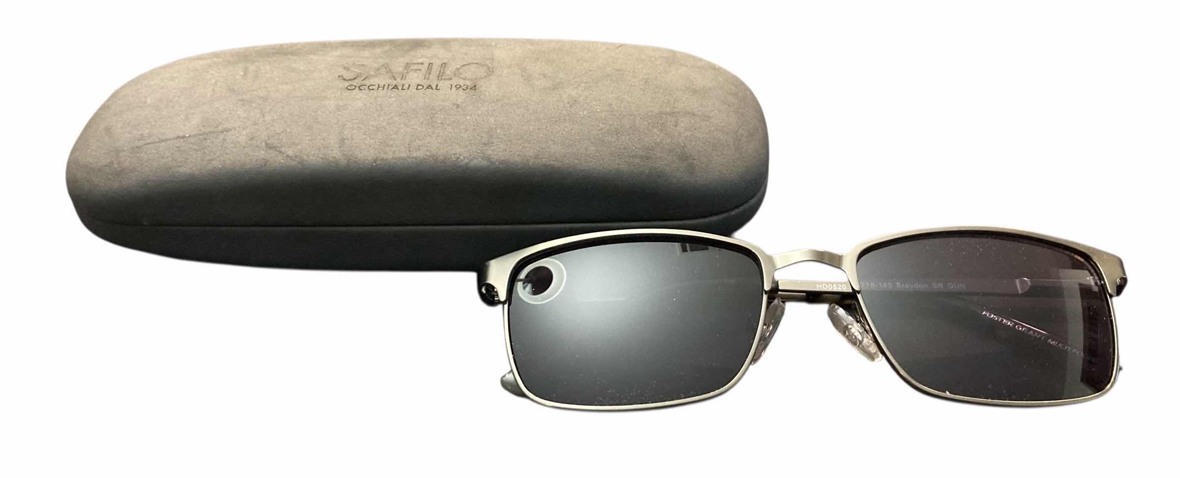 Photo 1 of FOSTER GRANT MULTI-FOCUS BRAYDON SUNREADERS GUNMETAL +1.75 READING GLASSES W CASE (MEN)