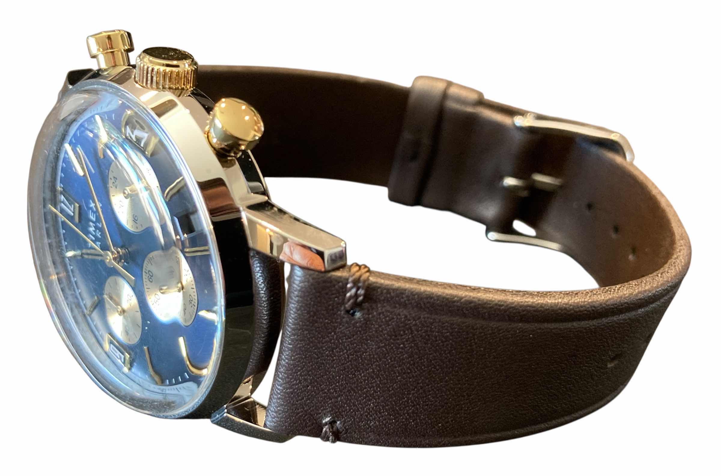 Photo 1 of TIMEX MARLIN CHRONOGRAPH TACHYMETER 40MM BROWN LEATHER STAP MEN’S WATCH